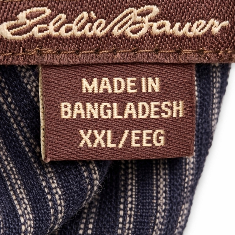 Eddie Bauer Shorts Womens Size XXL Navy Stripe Linen Blend Minimalist Casual - Picture 5 of 10